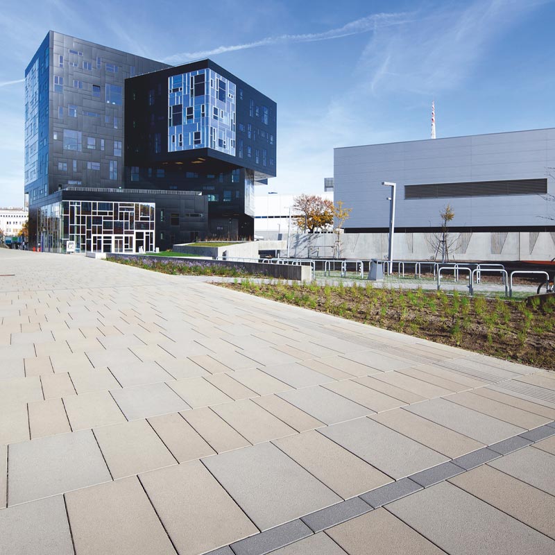 Campus WU Wien Magnum betónové dlažby Friedl Steinwerke Campus WU Wien Magnum betónové dlažby Friedl Steinwerke