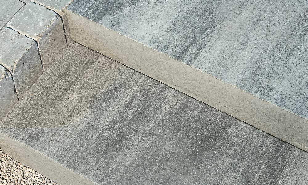 Linea blokový schod 100 x 40 x 15 cm, žulovo sivá tieňovaná