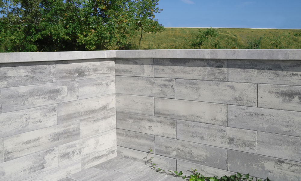Modulus Pur plotová a múrová tvárnica žulovo sivá tieňovaná