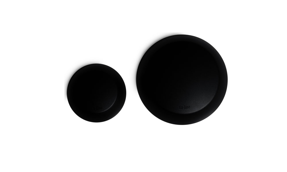 Mini Sway Light Head black (vľavo), Sway Light Head black (vpravo)