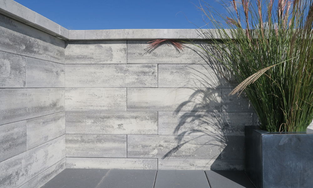Modulus Pur plotová a múrová tvárnica žulovo sivá tieňovaná