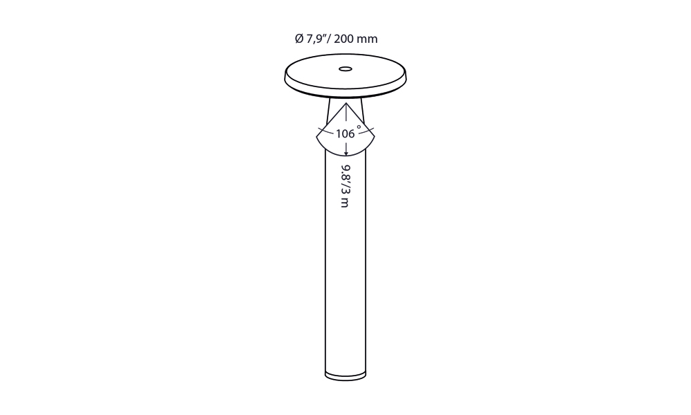 Disc Tube na pripevnenie diskovej lampy