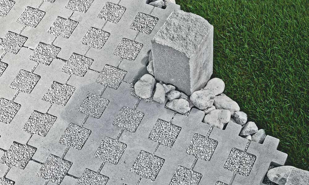 Quadro zatrávňovacia dlažba sivá Quadro zatrávňovacia dlažba sivá