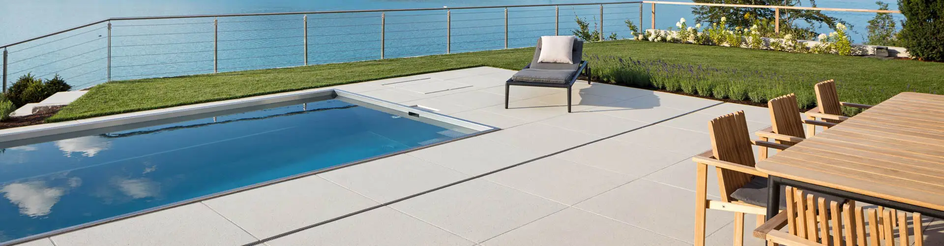 Terasa veľkoformátové platne Dots, krieda Friedl kamenárne Terasa veľkoformátové platne Dots, krieda Friedl kamenárne